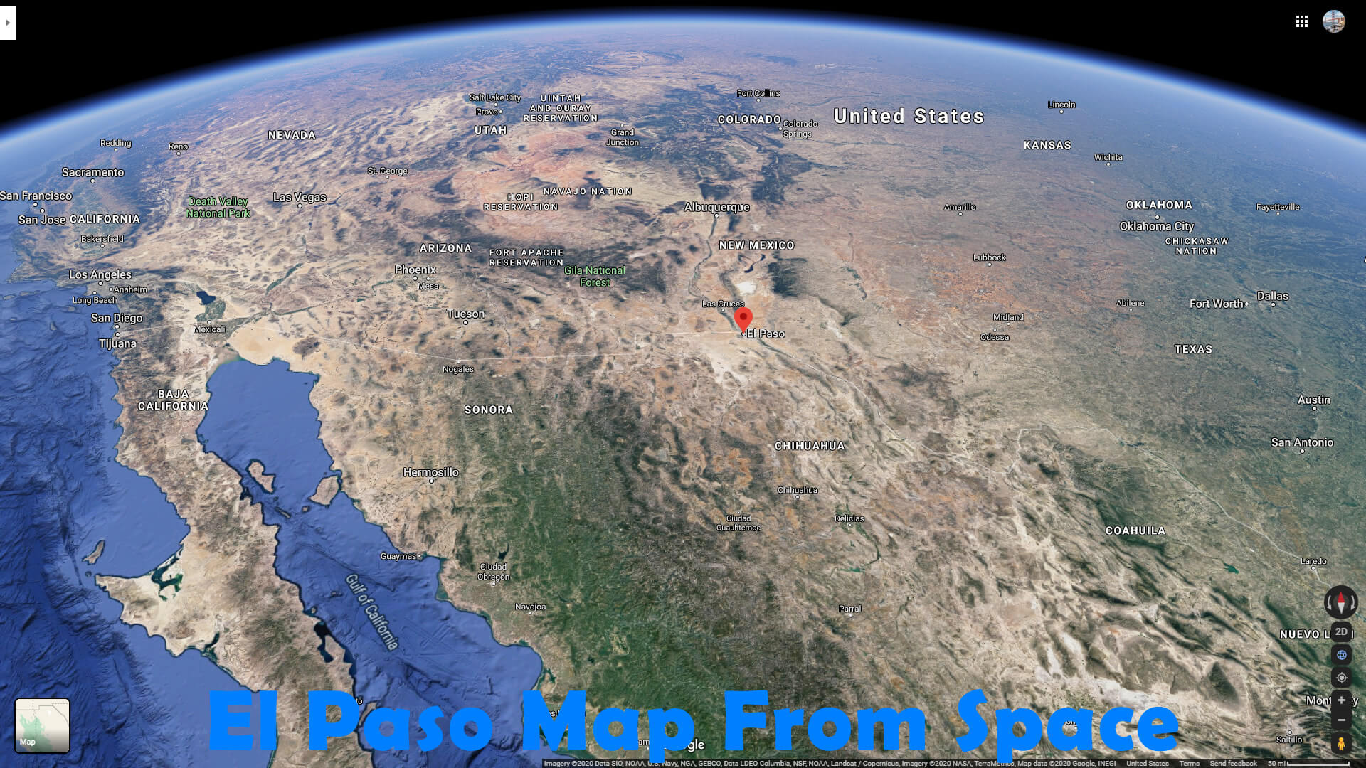 El Paso Carte des Espace